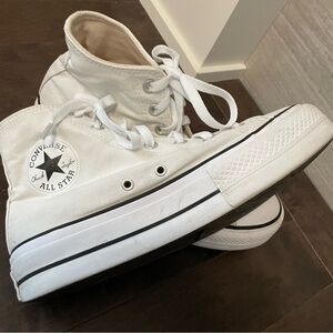 Converse All Star Chuck Taylor White Platform Lift High Top Women’s 9